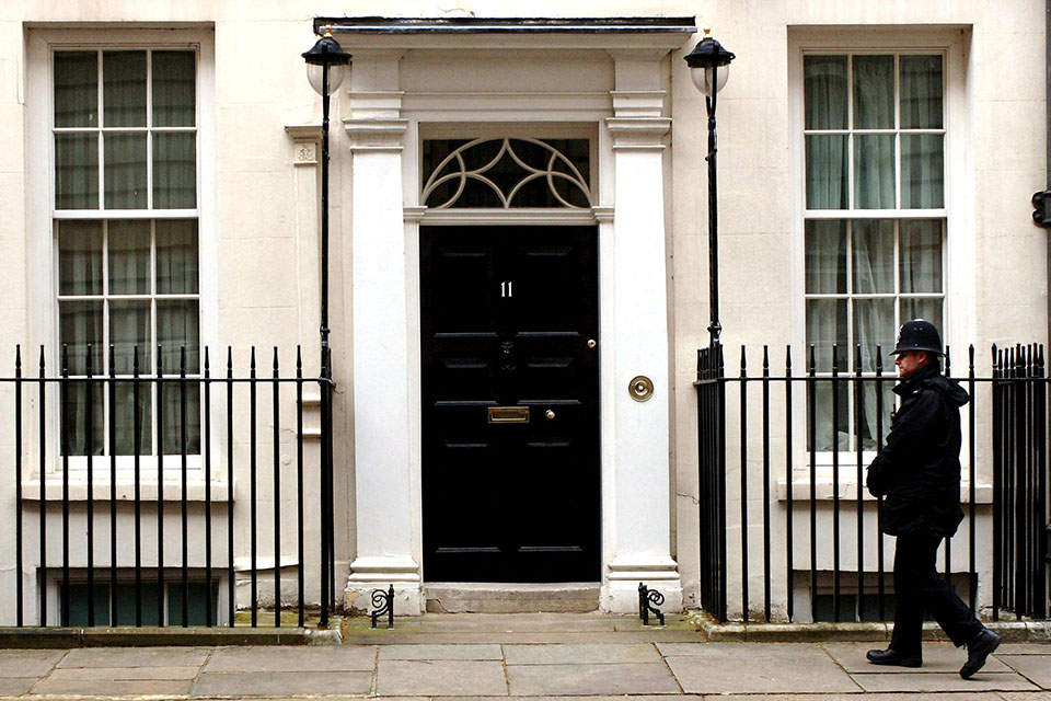 11 Downing Street: Official residence of Britain's Chancellor of the Exchequer