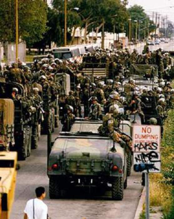 1992 Los Angeles riots: Riots following the beating of Rodney King