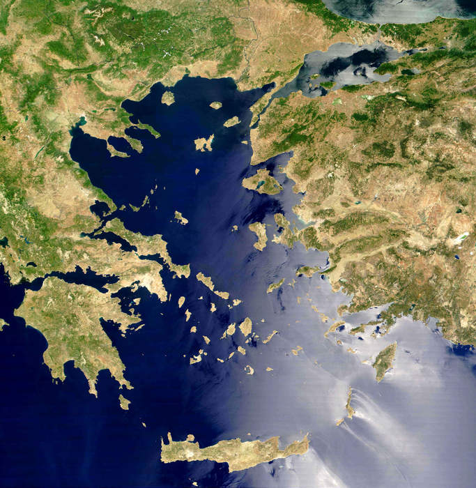 Aegean Sea: Part of the Mediterranean between Greece and Turkey