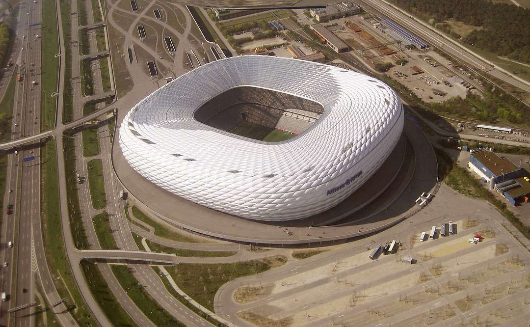 Allianz Arena: Football stadium in the north of Munich, Bavaria, Germany