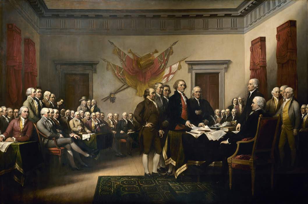 American Revolution: 1765–1791 period establishing the US