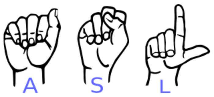 American Sign Language: Sign language used predominately in the United States