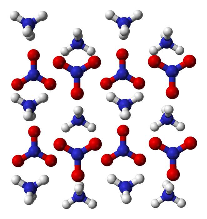 Ammonium nitrate: Chemical compound with formula NH4NO3