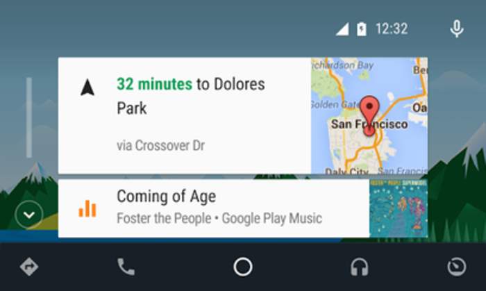 Android Auto: Mobile app providing a vehicle-optimized user interface