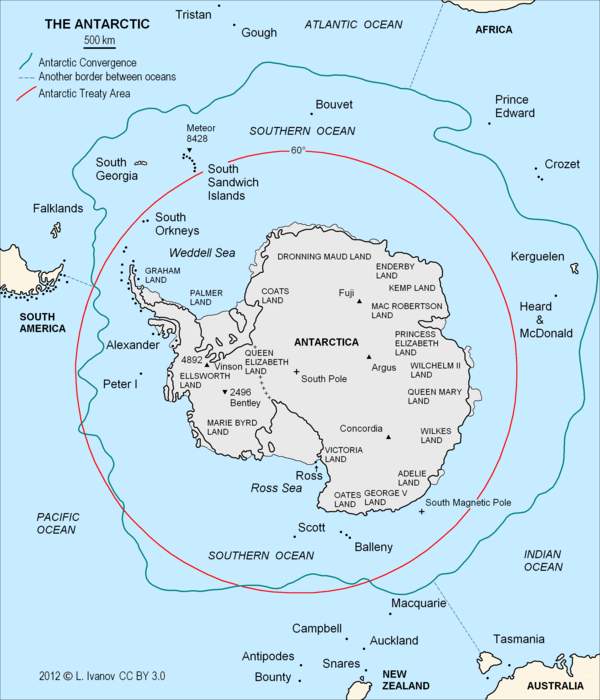 Antarctic: Polar region around Earth's South Pole