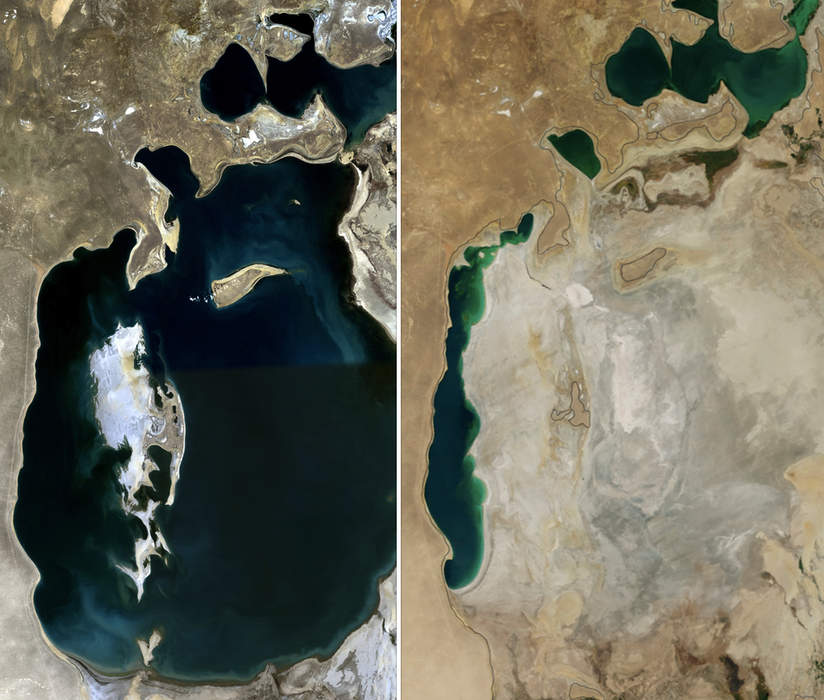 Aral Sea: Lake between Kazakhstan and Uzbekistan