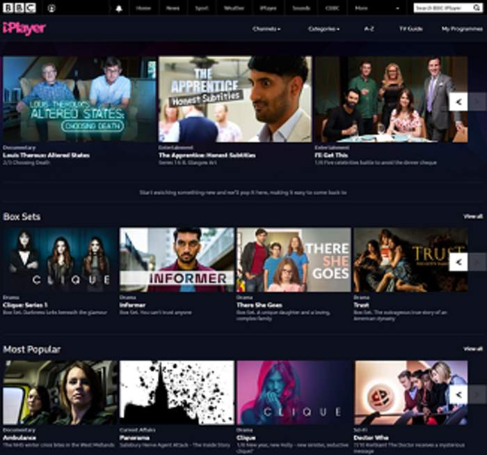 BBC iPlayer: Television and radio streaming service
