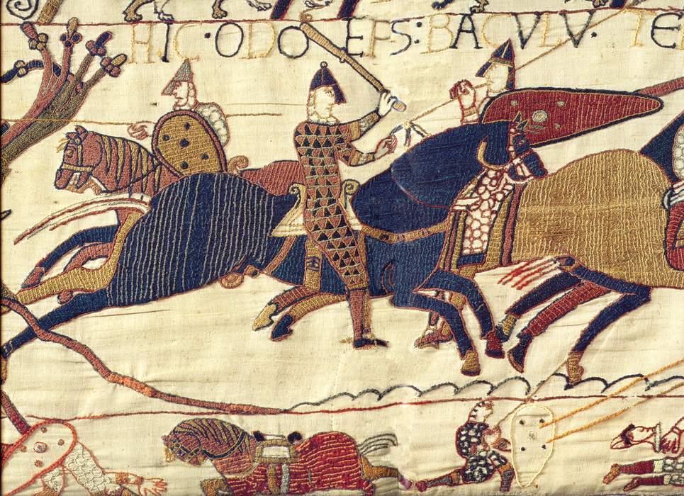 Bayeux Tapestry: Embroidery depicting the 1066 Norman invasion of England