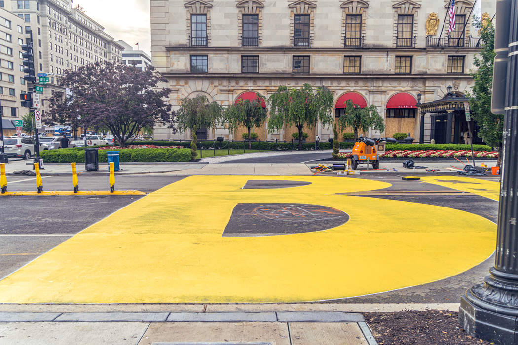 Black Lives Matter Plaza: Section of 16th Street in Washington, D.C., designated in June 2020