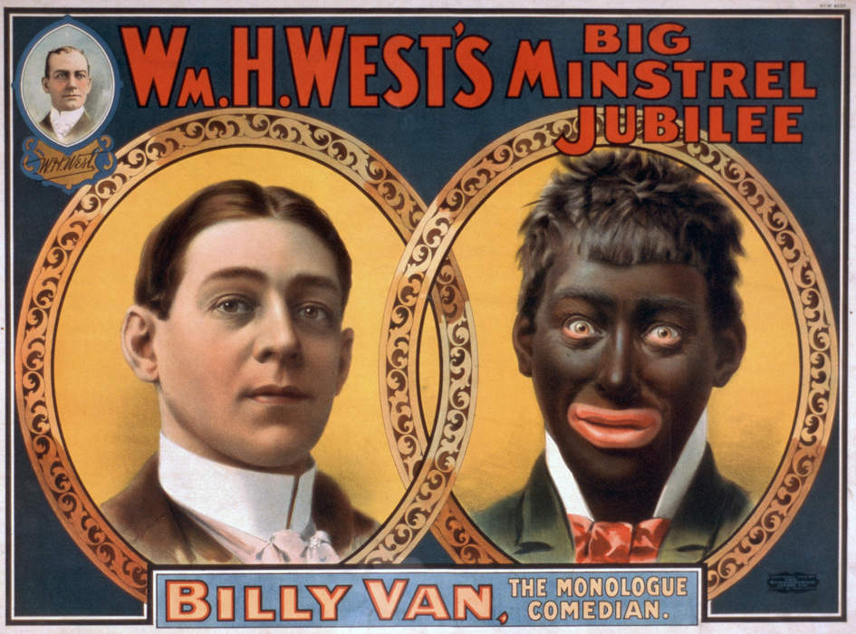 Blackface: Theatrical makeup caricaturing Black people