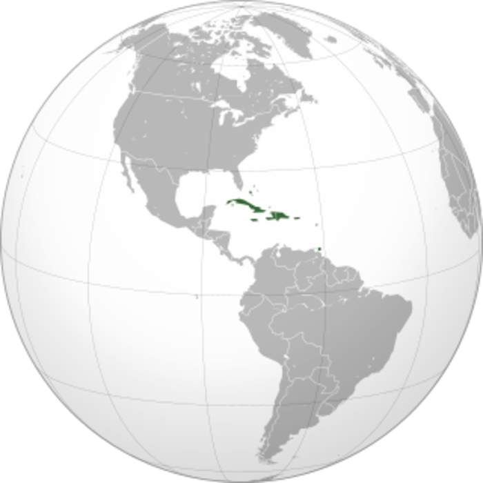 Caribbean: Region to the east of Central America