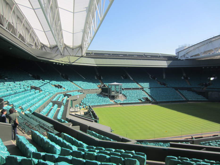 Centre Court: Main court at a tennis complex, specifically at Wimbledon