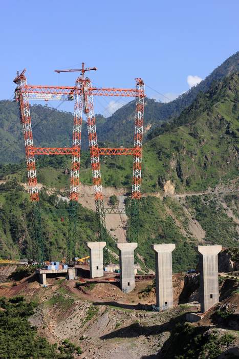 Chenab Rail Bridge: Indian railway steel arch bridge, Jammu and Kashmir