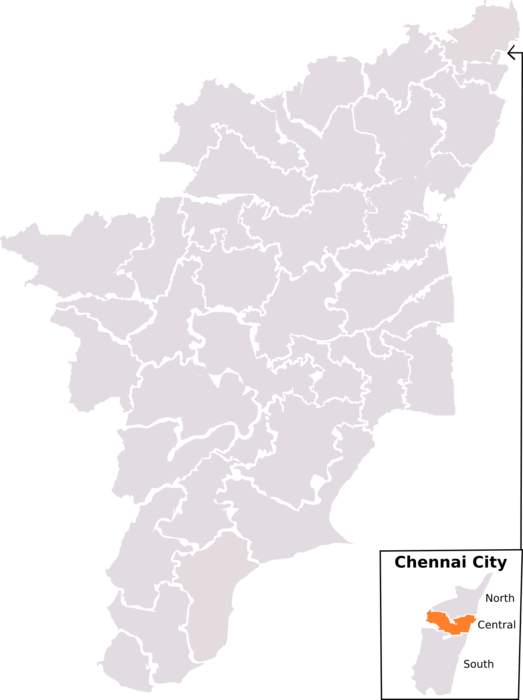 Chennai Central Lok Sabha constituency: One of the 39 Parliamentary Constituencies in Tamil Nadu, in India.