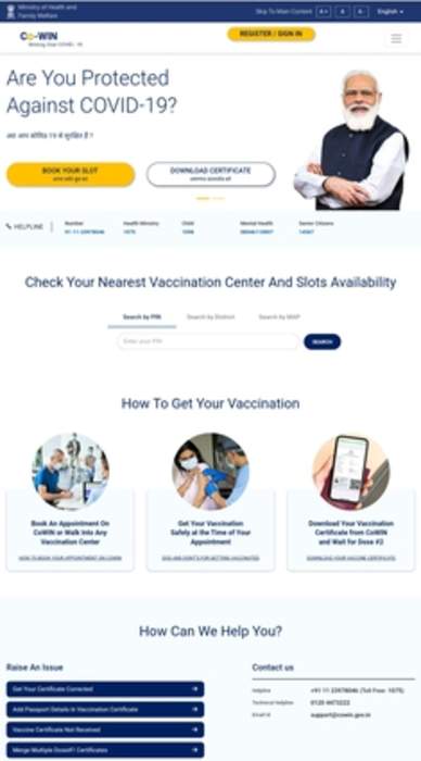 CoWIN: Indian Government COVID-19 vaccination portal