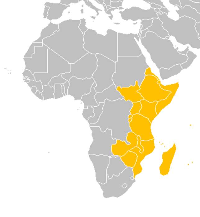 East Africa: Eastern region of the African continent