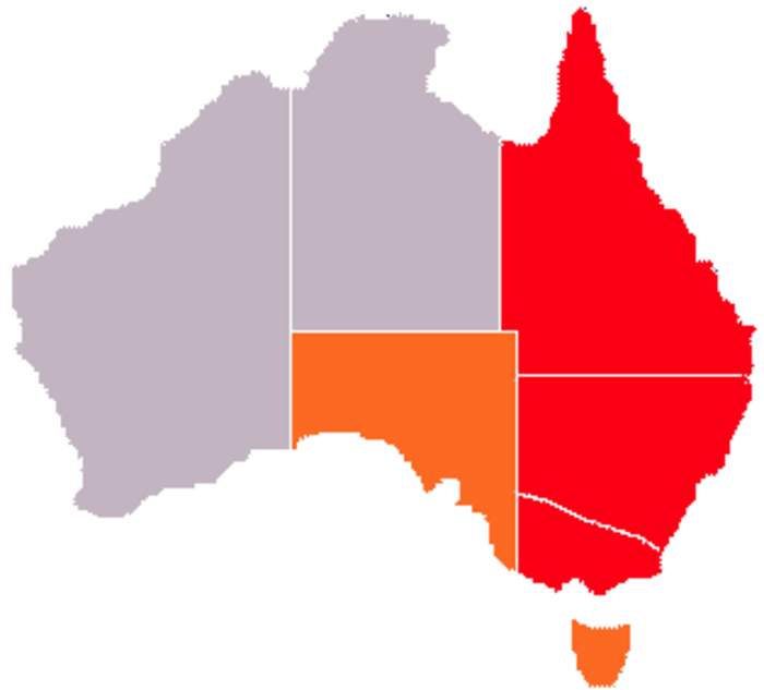Eastern states of Australia: States adjoining the east continental coastline of Australia