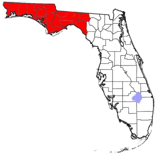 Florida panhandle: Northwest region of Florida