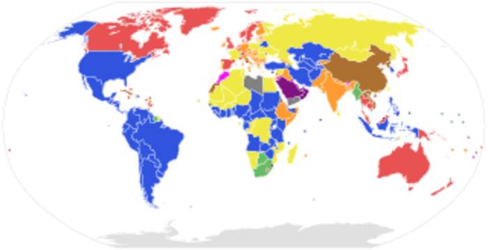 Government: System or group of people governing an organized community, often a state