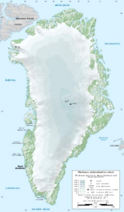Greenland ice sheet: Vast body of ice in Greenland, Northern Hemisphere