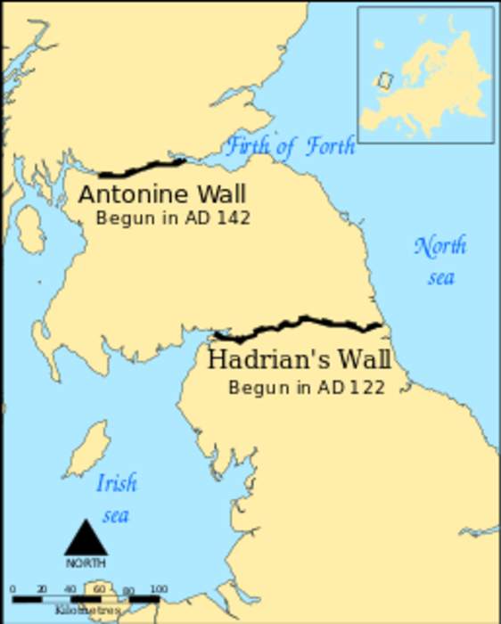 Hadrian's Wall: Defensive fortification in Roman Britain