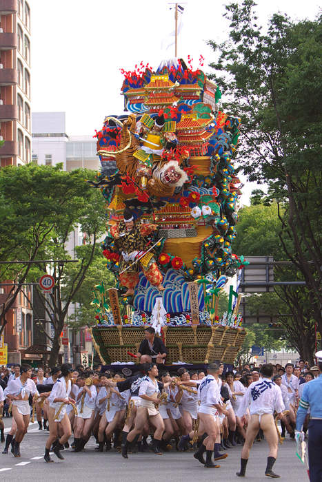 Hakata Gion Yamakasa: Annual festival in Hakata, Fukuoka, Japan