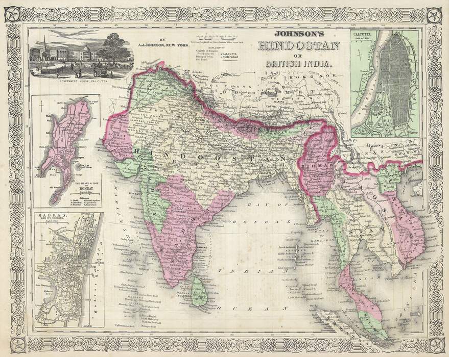 Hindustan: Historic and geographic term for the whole or part of the Indian subcontinent