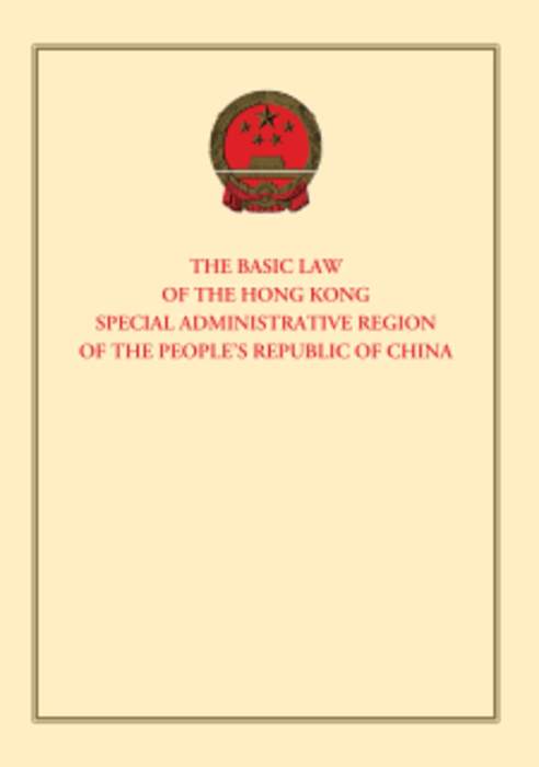 Hong Kong Basic Law: Organic law of the Hong Kong SAR