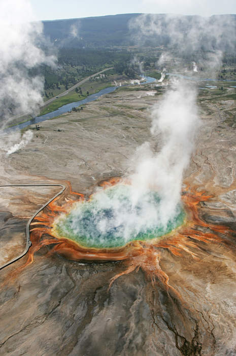 Hot spring: Spring produced by the emergence of geothermally heated groundwater