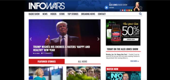 InfoWars: American far-right conspiracy theory and fake news website