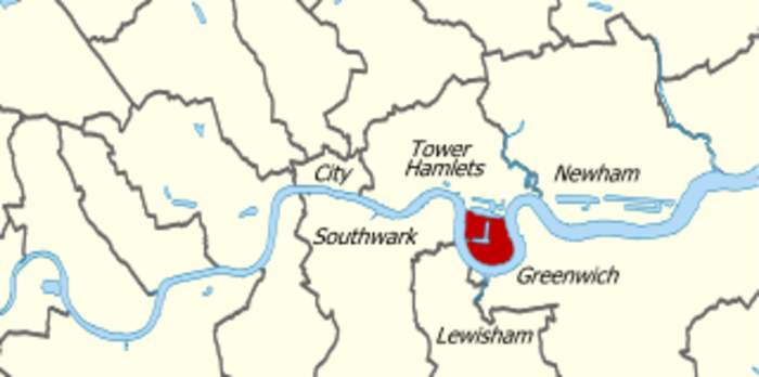 Isle of Dogs: Area in the East End of London, England