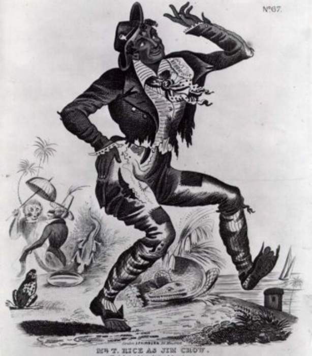 Jim Crow (character): Blackface minstrel character