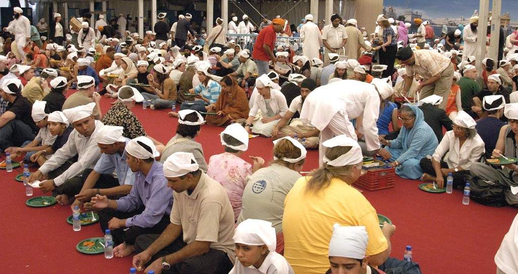 Langar (Sikhism): Sikh community kitchen where a free meal is served to anyone without distinction