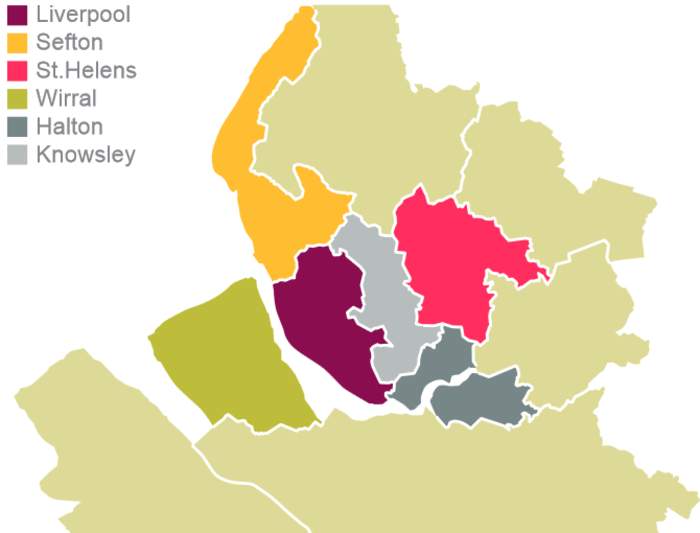 Liverpool City Region: Economic and political area of England centred on the city of Liverpool