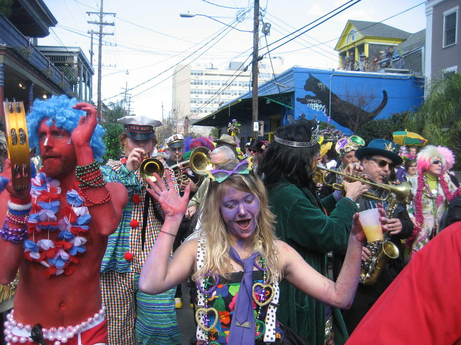 Mardi Gras: Holiday on the day before Ash Wednesday