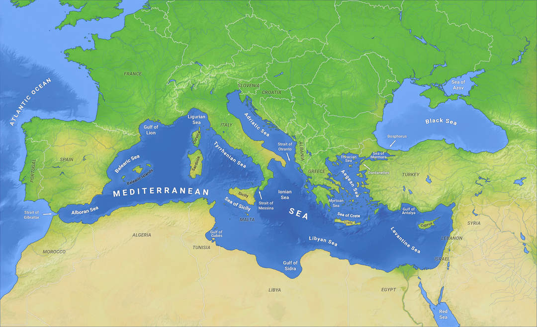 Mediterranean Sea: Sea between Europe, Africa and Asia
