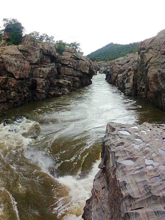 Mekedatu: Waterfall in Ramanagara District Karnataka, India