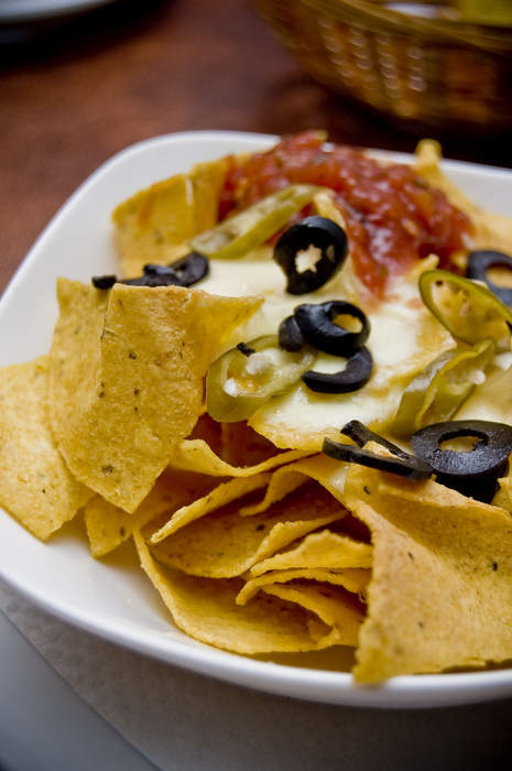 Nachos: Tortilla chip dish