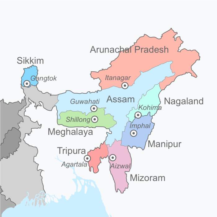 Northeast India: Group of Northeastern Indian states