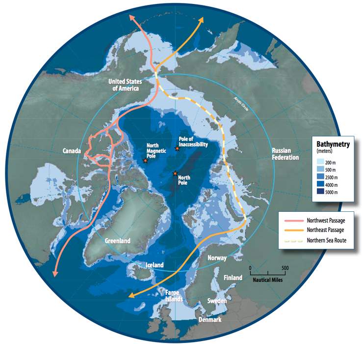 Northern Sea Route: Shipping route running along the Russian Arctic coast