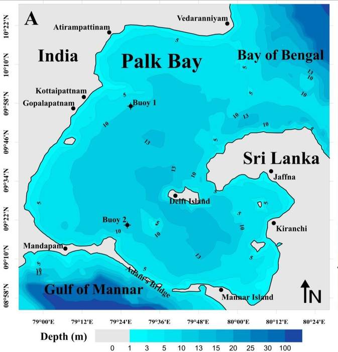 Palk Bay: Water body between India and Sri Lanka