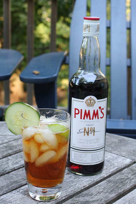 Pimm's: English brand of gin-based fruit cup