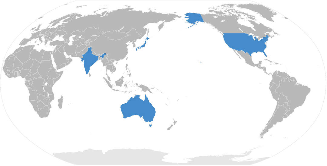 Quadrilateral Security Dialogue: Strategic dialogue between Australia, India, Japan, and the United States