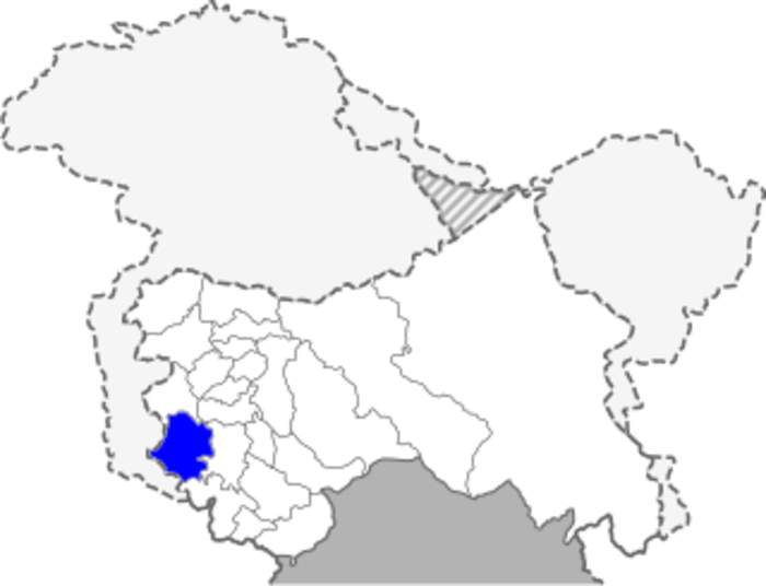 Rajouri district: District of Jammu and Kashmir administered by India.