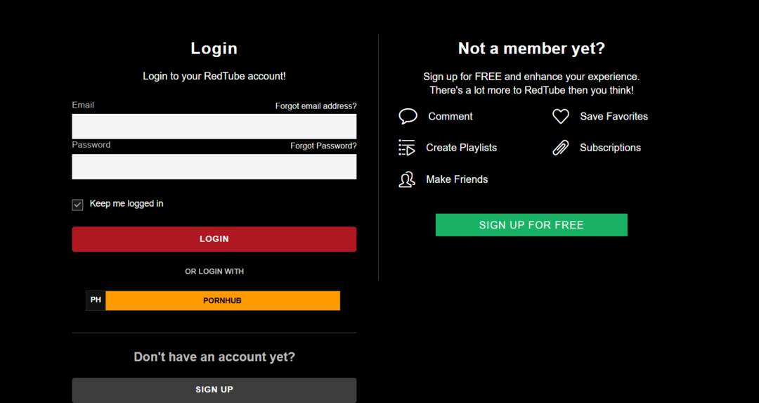 RedTube: Pornographic video sharing site