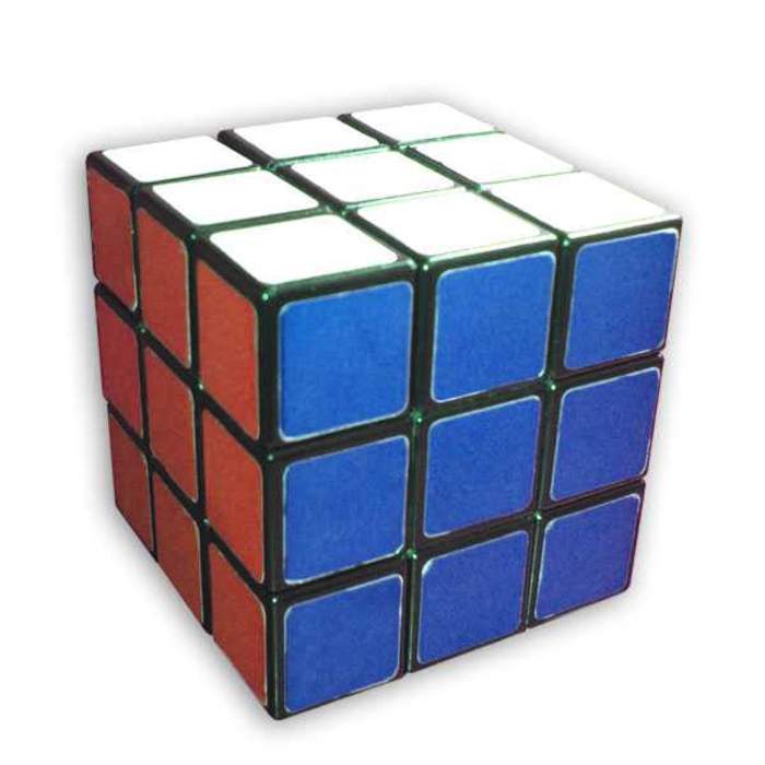 Rubik's Cube: 3-D twisty combination puzzle