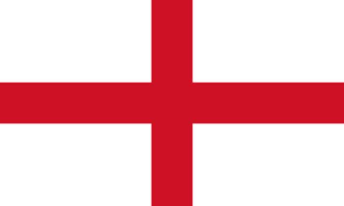 Saint George's Cross: Red cross on a white background