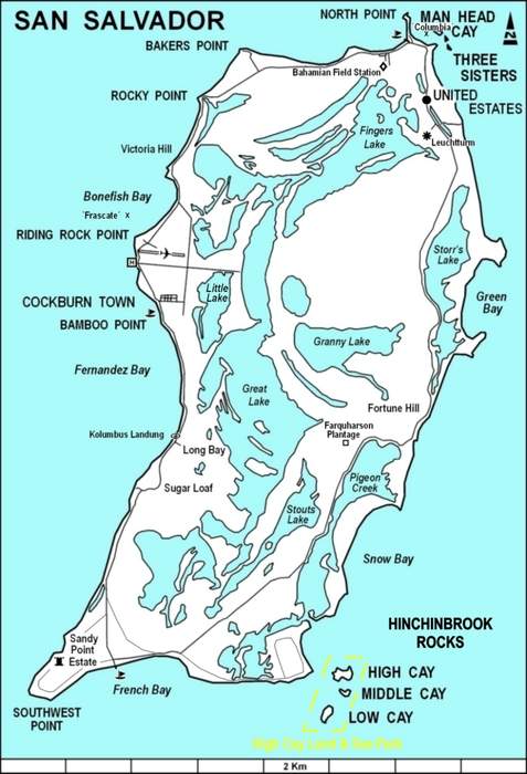San Salvador Island: Island and District in San Salvador, Bahamas