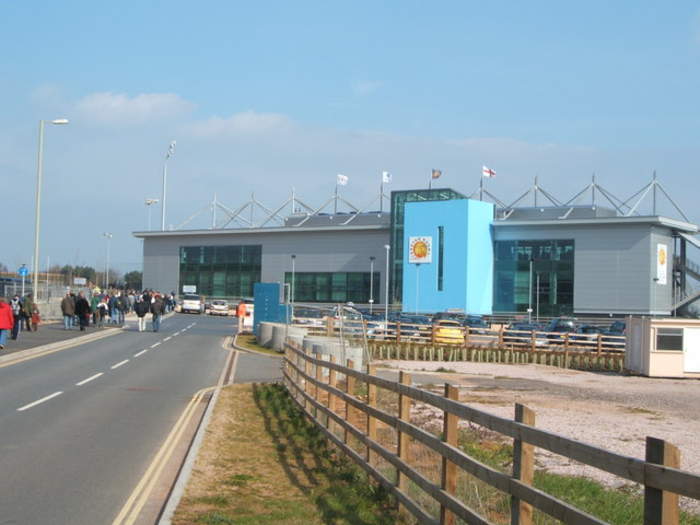Sandy Park: Sports venue in Exter, Devon, England