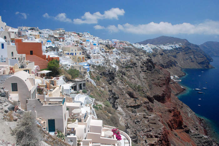 Santorini: Greek island of the Cyclades in the Aegean Sea